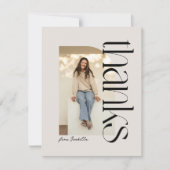 Vet modern een foto afstuderen bedankkaart (Voorkant)