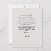 Vet modern een foto afstuderen bedankkaart (Achterkant)