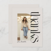 Vet modern een foto afstuderen bedankkaart (Voorkant / Achterkant)