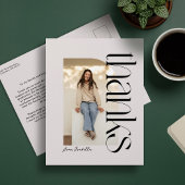 Vet modern een foto afstuderen dank u briefkaart