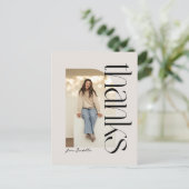 Vet modern een foto afstuderen dank u briefkaart (Staand voorkant)