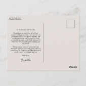 Vet modern een foto afstuderen dank u briefkaart (Achterkant)