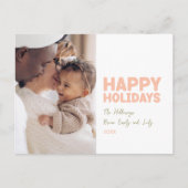 Vet Modern Een foto Gelukkig Feestdagenkaart (Voorkant)