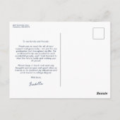 Vet modern een foto navy afstuderen dank u briefkaart (Achterkant)