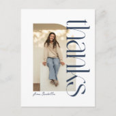 Vet modern een foto navy afstuderen dank u briefkaart (Voorkant)