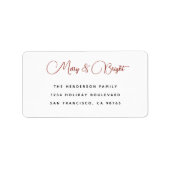 Vet Modern Eenvoudig Vrolijk en Helder Terugkeerad Etiket (Voorkant)