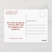 Vet Modern Eenvoudig Vrolijk Kerstfeest 1 Foto Briefkaart (Achterkant)