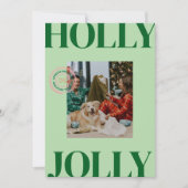 Vet Modern Familie Foto Schattige Stamp Holiday Ka Feestdagenkaart (Voorkant)