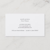 Vet Modern Faux Gold Folie en Glitter Turquoise Visitekaartje (Achterkant)