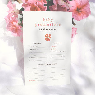 Vet Modern Flowers Baby Voorspelling & Advies Spel