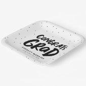 Vet modern gecomprimeerd afstudeerder zwarte gradu papieren bordje (Gebogen)