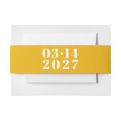 Vet Modern Geel Levendige Bruiloft Uitnodiging Uitnodigingen Wikkel (Voorkant Voorbeeld)