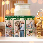 Vet Modern Groen Vijf-foto Merry Christmas Gold Folie Feestdagenkaart<br><div class="desc">Stuur dit vakantieseizoen hartelijke wensen met deze bijzondere en leuke, gedurfde groene vijf-foto Merry Christmas gold folie vakantiekaart. Het eenvoudige en minimalistische ontwerp bevat boho-geïnspireerde elementen in gouden folie. Vier de feestelijke geest van december, dit ontwerp brengt een vrolijke en leuke touch aan elke gelegenheid. De gouden seizoenskleuren en creatieve...</div>
