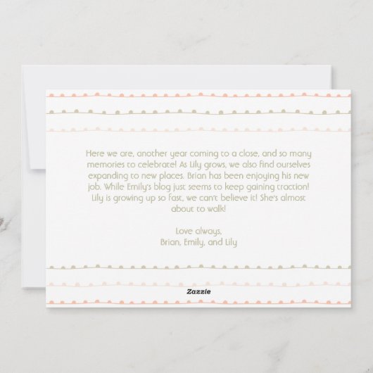 Vet Modern Jaar In Review Drie Foto Happy Feestdagenkaart (Achterkant)