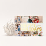 Vet Modern Jaar In Review Zes-foto Happy Gold Folie Feestdagen Briefkaart<br><div class="desc">Stuur dit vakantieseizoen warme wensen met dit bijzondere en leuke, gedurfde moderne jaar in de review zes-foto happy gold folie vakantie briefkaart. Het eenvoudige en minimalistische ontwerp bevat boho-geïnspireerde elementen in lichtroze, pastelkoraal, salie groen, blush en perzikkleur. Vier de feestelijke geest van december, dit ontwerp brengt een vrolijke en leuke...</div>