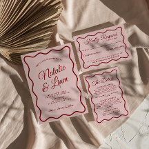 Vet Modern Kleurrijke Whimsical Retro Funky Weddin