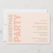 Vet Modern Koraal Kerstfeest uitnodiging (Voorkant)