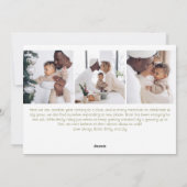 Vet Modern Koraal Vrolijk Kerstfeest Vier Foto Feestdagenkaart (Achterkant)