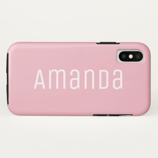 Vet modern lettertype roze Case-Mate iPhone case (Achterkant (horizontaal))