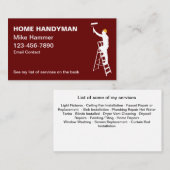 Vet Modern Mannelijk Handyman Visitekaartjes (Voorkant / Achterkant)