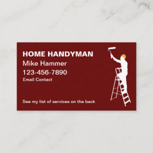 Vet Modern Mannelijk Handyman Visitekaartjes