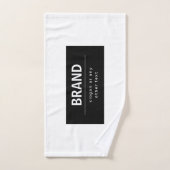 Vet Modern Merk of Bedrijfsnaam | Zwart-wit Bad Handdoek (Handdoek)
