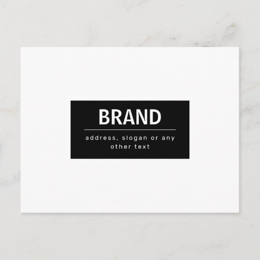 Vet Modern Merk of Bedrijfsnaam | Zwart-wit Briefkaart (Voorkant)