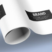 Vet Modern Merk of Bedrijfsnaam | Zwart-wit Cadeaupapier