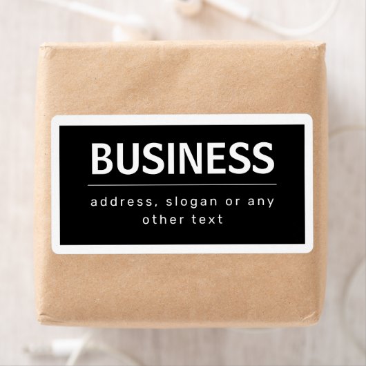 Vet Modern Merk of Bedrijfsnaam | Zwart-wit Etiket (Insitu)