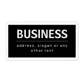 Vet Modern Merk of Bedrijfsnaam | Zwart-wit Etiket (Voorkant)