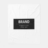 Vet Modern Merk of Bedrijfsnaam | Zwart-wit Fleece Deken (Voorkant)