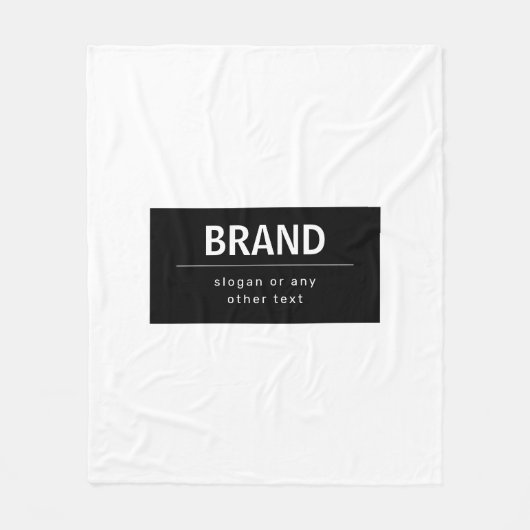 Vet Modern Merk of Bedrijfsnaam | Zwart-wit Fleece Deken (Voorkant)