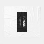 Vet Modern Merk of Bedrijfsnaam | Zwart-wit Fleece Deken (Voorkant (Horizontaal))