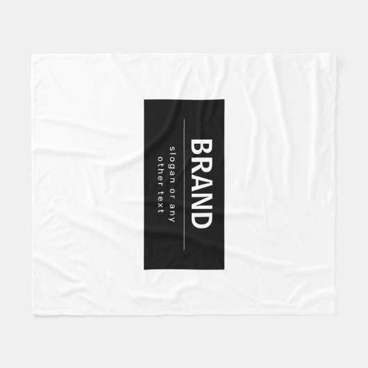 Vet Modern Merk of Bedrijfsnaam | Zwart-wit Fleece Deken (Voorkant (Horizontaal))