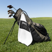 Vet Modern Merk of Bedrijfsnaam | Zwart-wit Golfhanddoek (Groen)