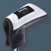 Vet Modern Merk of Bedrijfsnaam | Zwart-wit Golfheadcover