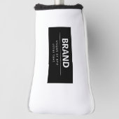 Vet Modern Merk of Bedrijfsnaam | Zwart-wit Golfheadcover (Draai 90)