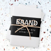 Vet Modern Merk of Bedrijfsnaam | Zwart-wit Inpakpapier Vel