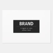 Vet Modern Merk of Bedrijfsnaam | Zwart-wit Inpakpapier Vel (Voorkant 2)