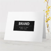 Vet Modern Merk of Bedrijfsnaam | Zwart-wit Kaart (Gele Bloem)