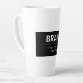 Vet Modern Merk of Bedrijfsnaam | Zwart-wit Latte Mok (Linkerhoek)