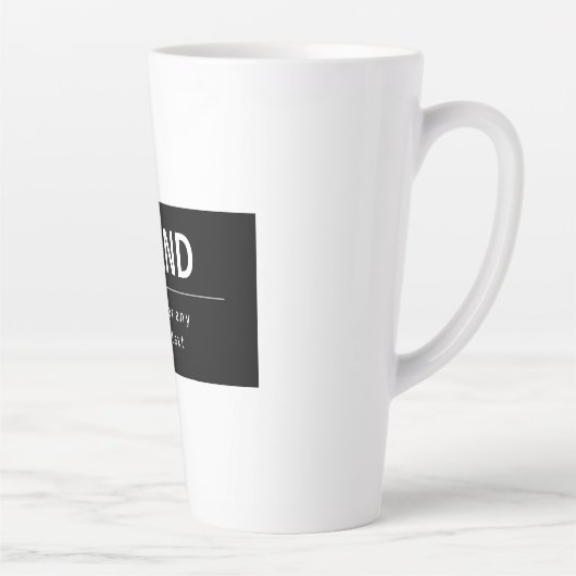 Vet Modern Merk of Bedrijfsnaam | Zwart-wit Latte Mok (Rechts)