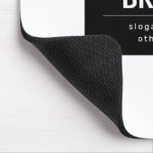 Vet Modern Merk of Bedrijfsnaam | Zwart-wit Muismat (Hoek)