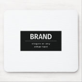 Vet Modern Merk of Bedrijfsnaam | Zwart-wit Muismat (Voorkant)