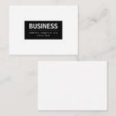 Vet Modern Merk of Bedrijfsnaam | Zwart-wit Notitiekaartje (Voorkant / Achterkant)