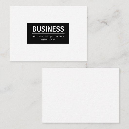 Vet Modern Merk of Bedrijfsnaam | Zwart-wit Notitiekaartje (Voorkant / Achterkant)