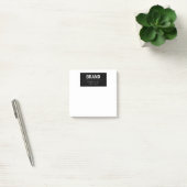 Vet Modern Merk of Bedrijfsnaam | Zwart-wit Post-it® Notes (Kantoor)