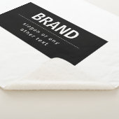 Vet Modern Merk of Bedrijfsnaam | Zwart-wit Sherpa Deken (3/4)