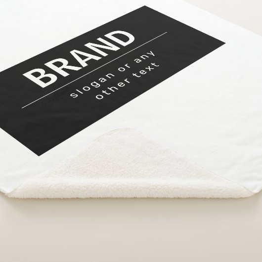Vet Modern Merk of Bedrijfsnaam | Zwart-wit Sherpa Deken (3/4)