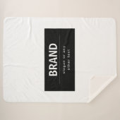 Vet Modern Merk of Bedrijfsnaam | Zwart-wit Sherpa Deken (Voorkant (horizontaal))